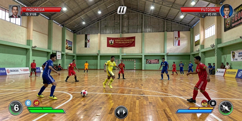 Screenshot menunjukkan karakter utama dalam aksi.