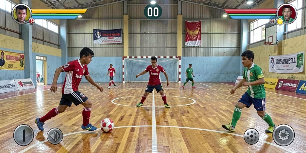 Tangkapan layar menampilkan karakter utama dalam aksi bertarung.