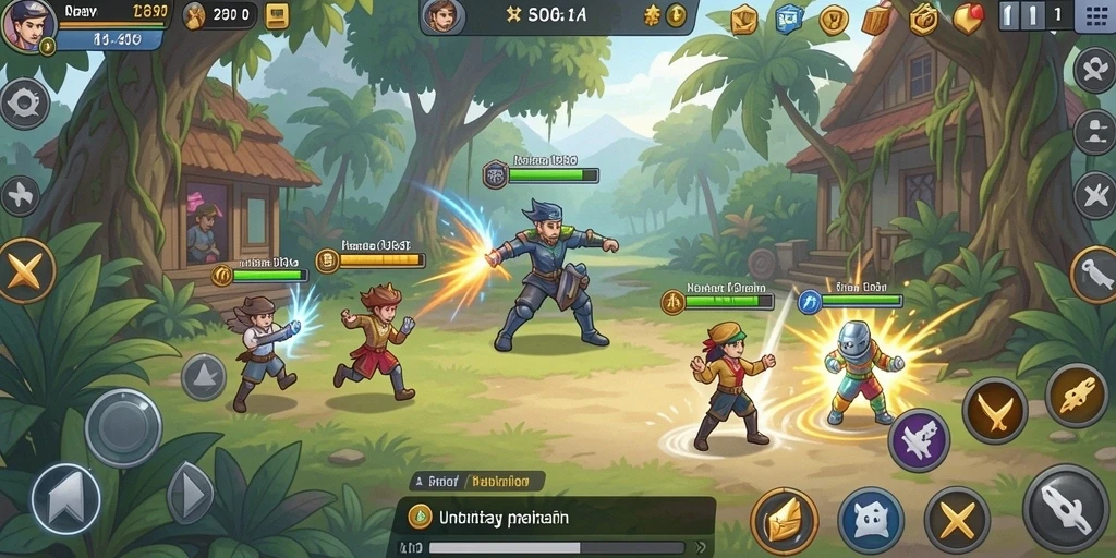 Screenshot menampilkan grafis memukau dari dunia KAGANDAN.