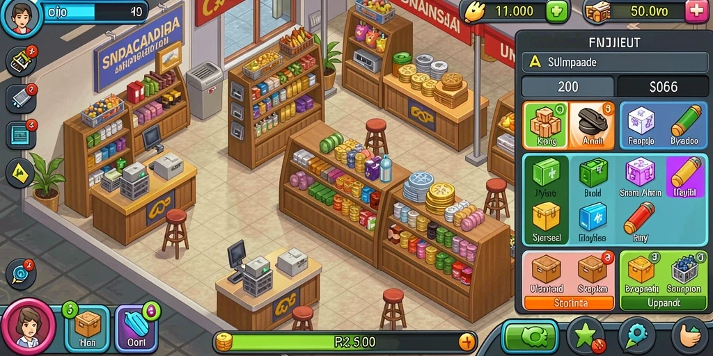 Screenshot 1 menunjukkan interface utama permainan RICH7.