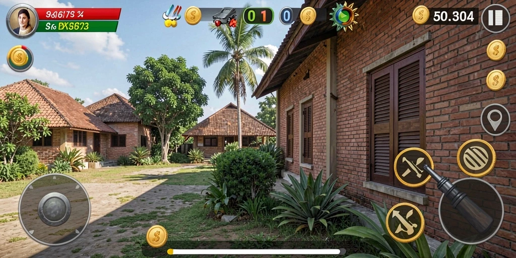 Screenshot menampilkan aksi balap mendebarkan.