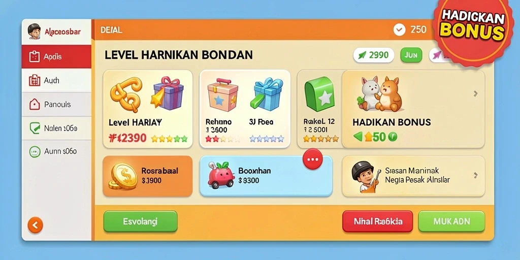 Tampilan karakter utama dalam aksi seru.